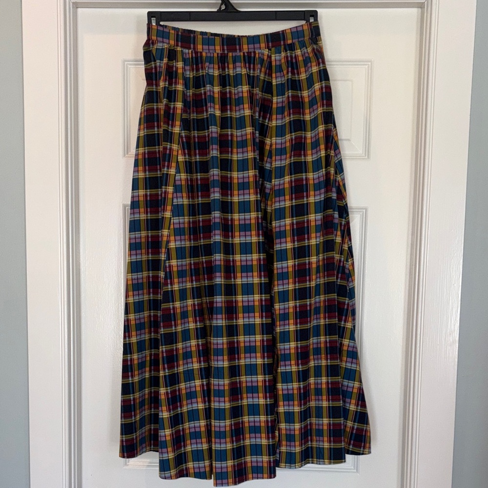 Maeve Multicolor Plaid A-Line Skirt from Anthropologie